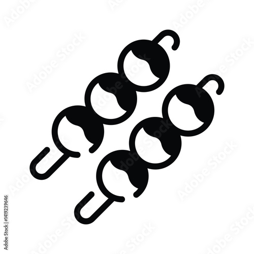 Grab this well designed glyph icon of dango balls