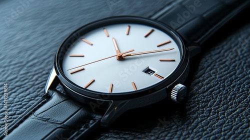 Wallpaper Mural Elegant Wristwatch: Rose Gold & Black Torontodigital.ca