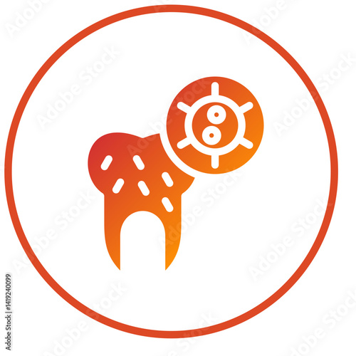 Tooth Infection Icon Style