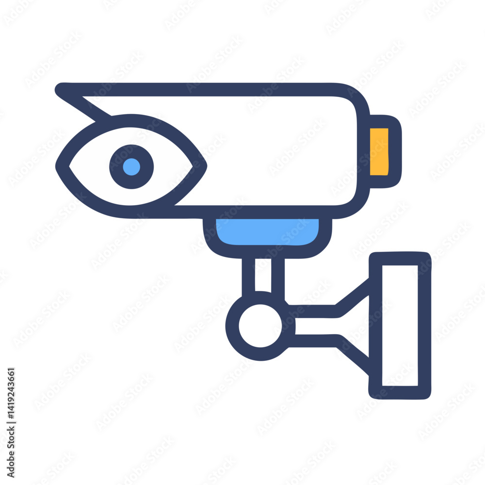 Surveillance Camera Icon Representing Security Monitoring and Safety System Surveillance Camera Icon Representing Security Monitoring and Safety System
