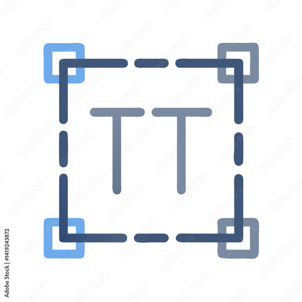 Text Editing Box Icon Representing Typography Tool and Content Formatting Text Editing Box Icon Representing Typography Tool and Content Formatting