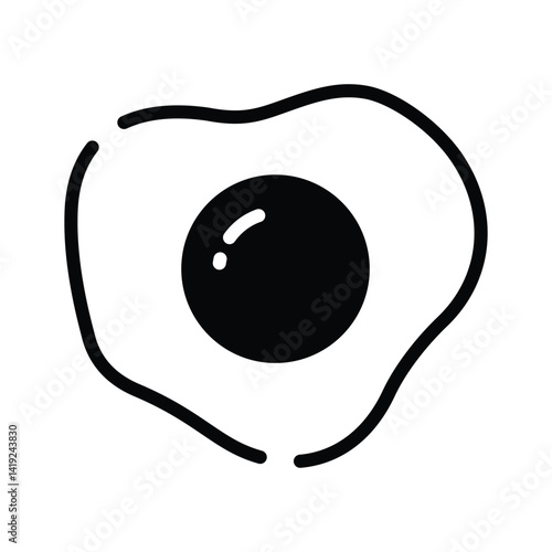 Download our premium glyph icon of fried egg