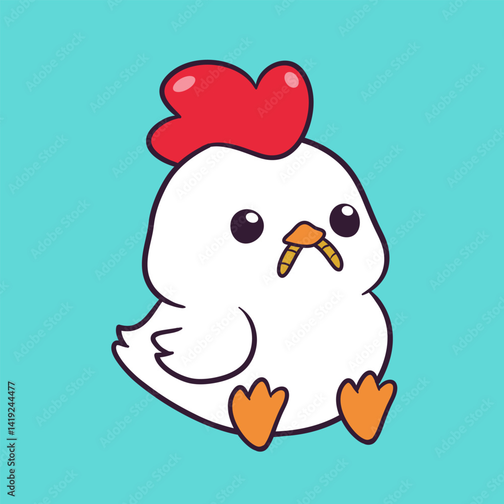 Obraz premium Cute and adorable chicken illustration