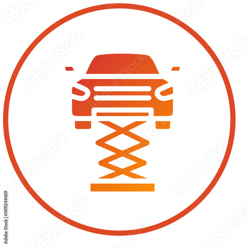Car Lift Icon Style