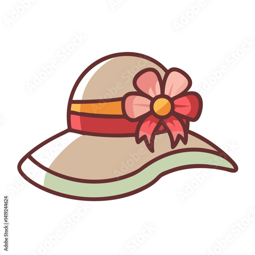 Vintage Hat Icon Representing Women's Headwear for Classic Fashion Style