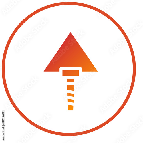 Plastering Trowel Icon Style