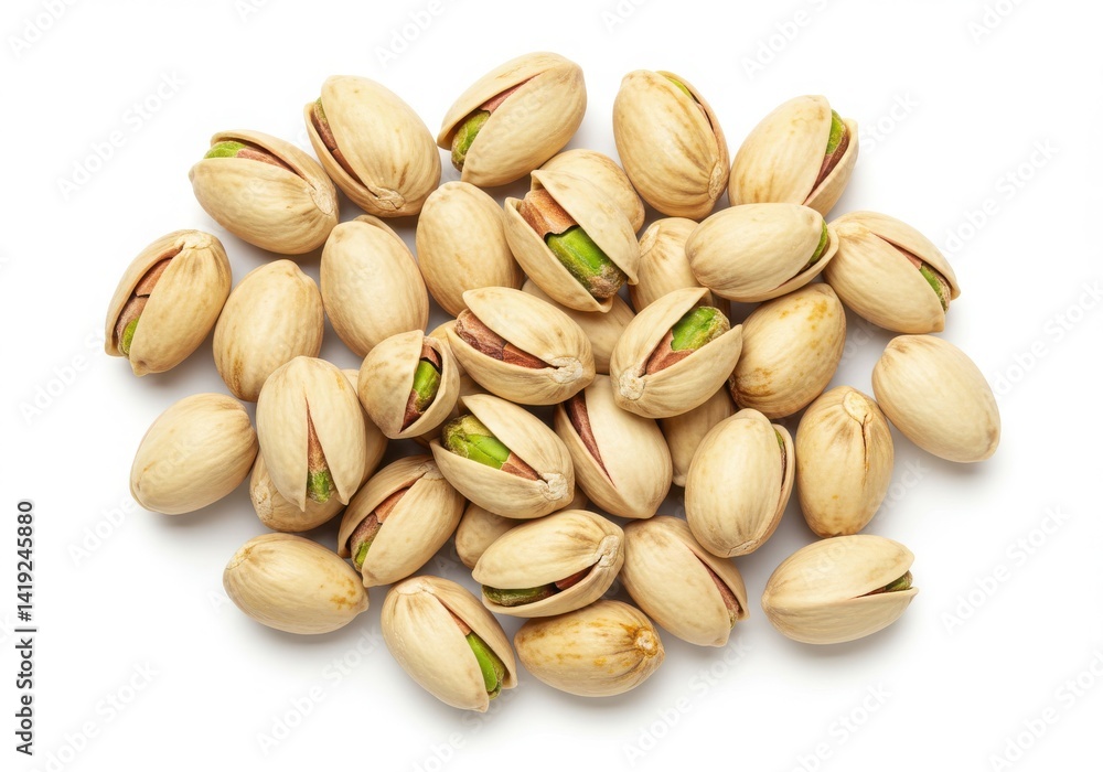 Pile of pistachios isolated on white background Pile of pistachios isolated on white background