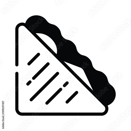 Here is a latest glyph icon of bread sandwich