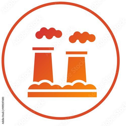 Air Pollution Icon Style