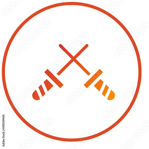 Fencing Sports Icon Style
