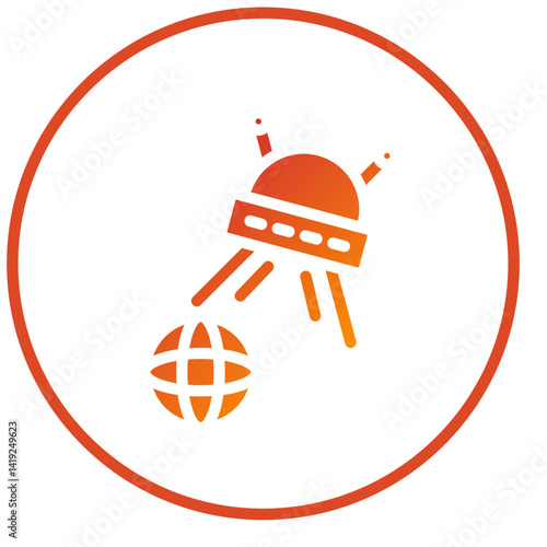 UFO Earth Icon Style