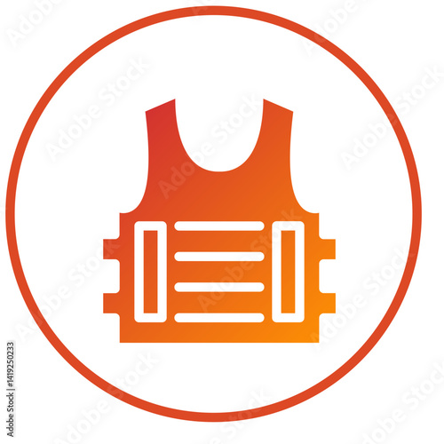 Bulletproof Vest Icon Style