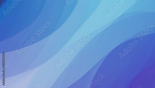 Vibrant abstract background showcasing smooth blue and teal waves seamlessly blending together in a tranquil design