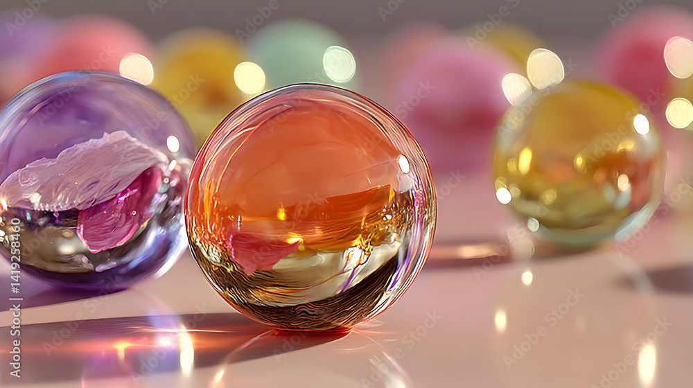 Pastel bubble form with realistic shadows. 3D rendered Pastel bubble form with realistic shadows. 3D rendered