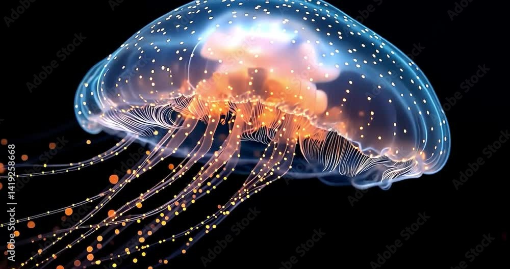 Jellyfish translucent underwater glow nature Jellyfish translucent underwater glow nature