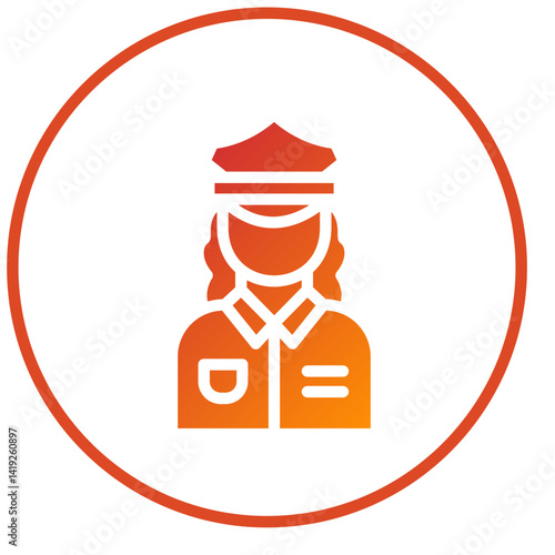 Lady Police Icon Style