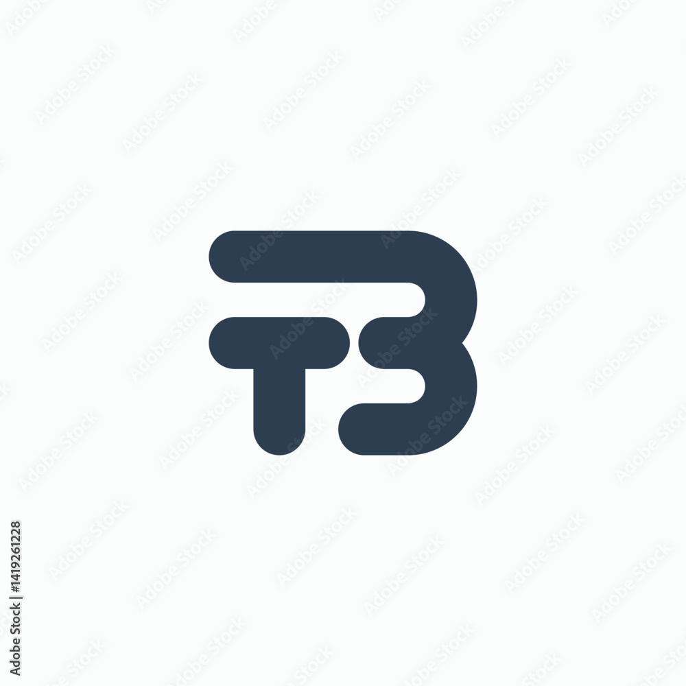 Fototapeta premium Abstract letter tb logotype