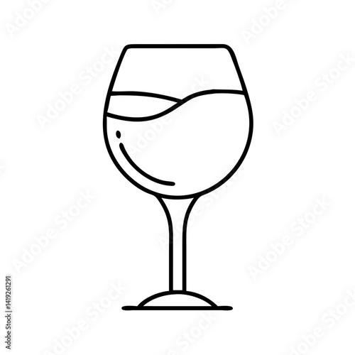 ros glass icon, ros glass line art - simple line art of ros glass, perfect for ros glass logos and icons