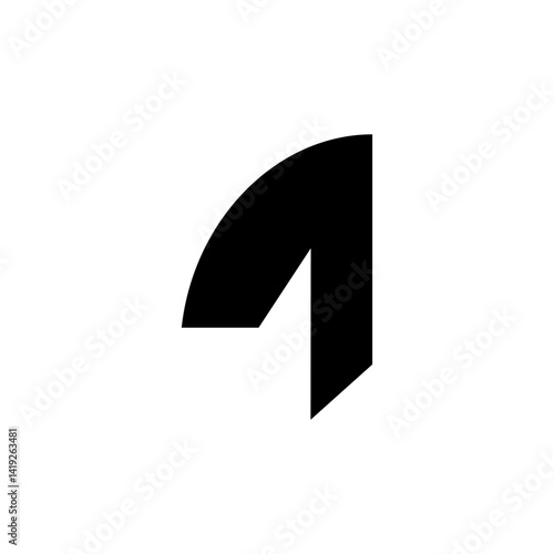 number 1 made of metal