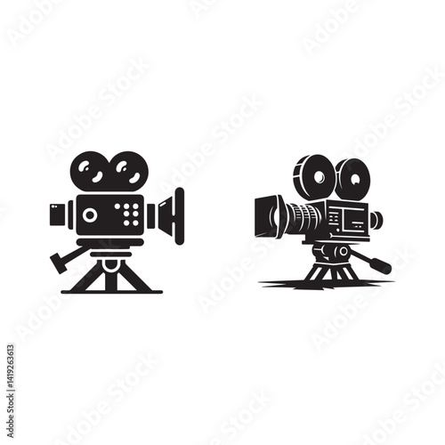 two movie camera icons