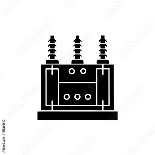 creative details electric substation icon Vector Illustration