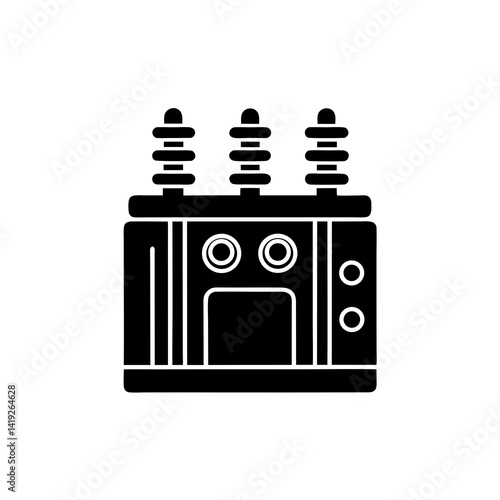 creative details electric substation icon Vector Illustration