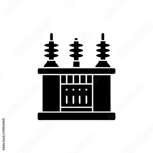 creative details electric substation icon Vector Illustration