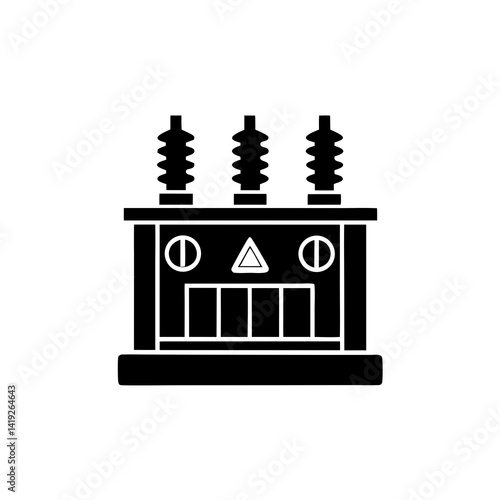 creative details electric substation icon Vector Illustration