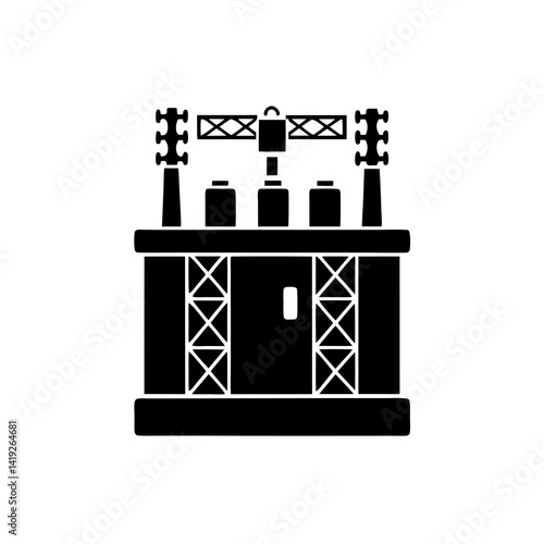 creative details electric substation icon Vector Illustration
