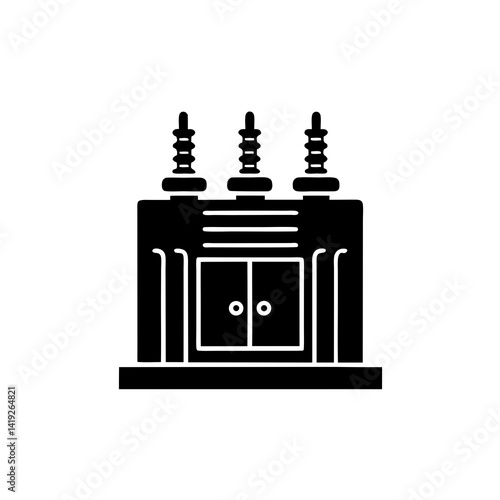 creative details electric substation icon Vector Illustration