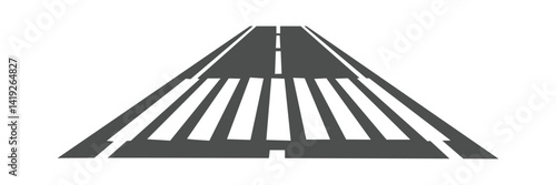Crosswalk lines. pedestrian crossing icon. zebra crossing. vector illustration, crossover isolated on white background. Vector Illustration . EPS 10 .