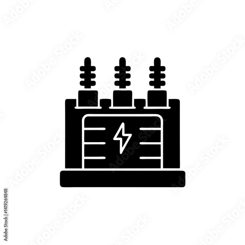 creative details electric substation icon Vector Illustration
