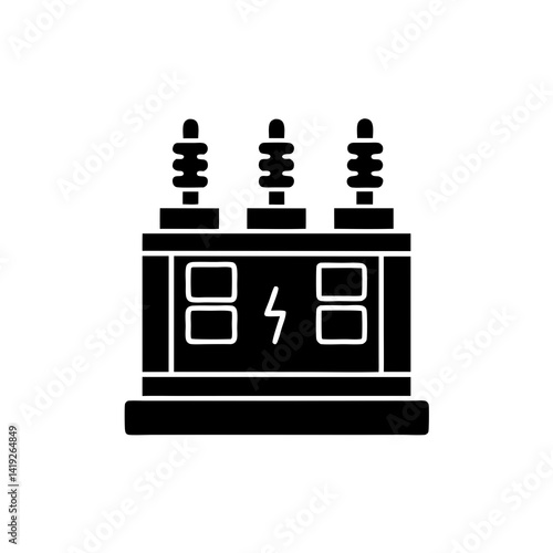 creative details electric substation icon Vector Illustration