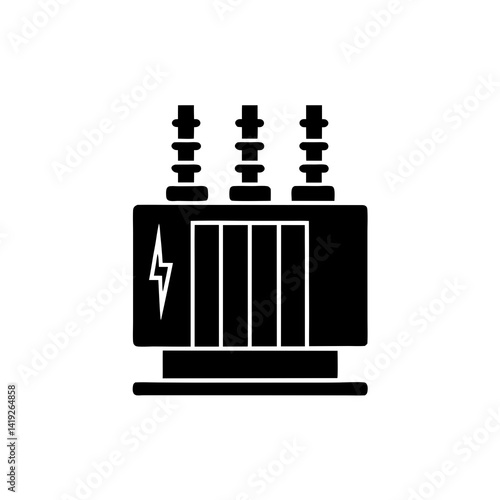 creative details electric substation icon Vector Illustration