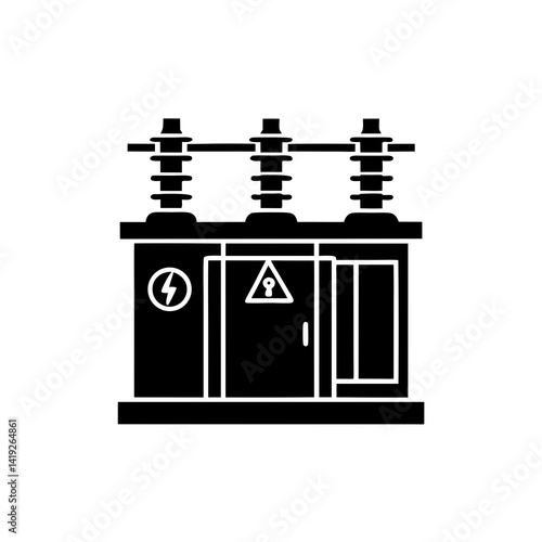 creative details electric substation icon Vector Illustration