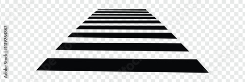 Crosswalk lines. pedestrian crossing icon. zebra crossing. vector illustration, crossover isolated on white background. Vector Illustration . EPS 10 .
