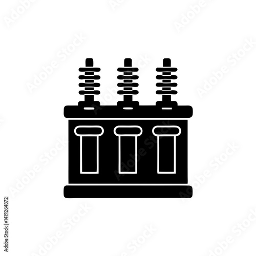creative details electric substation icon Vector Illustration