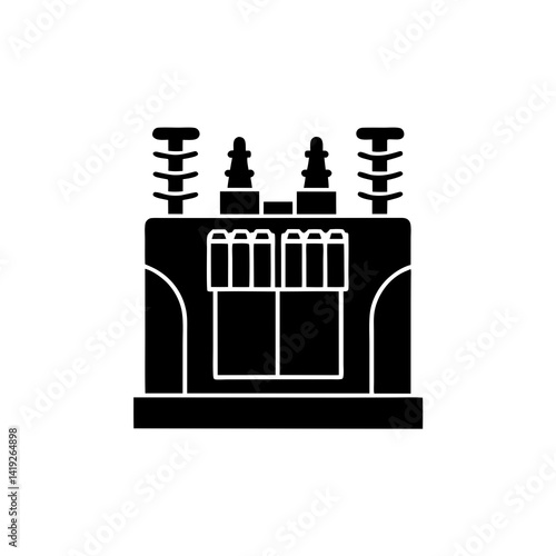 creative details electric substation icon Vector Illustration