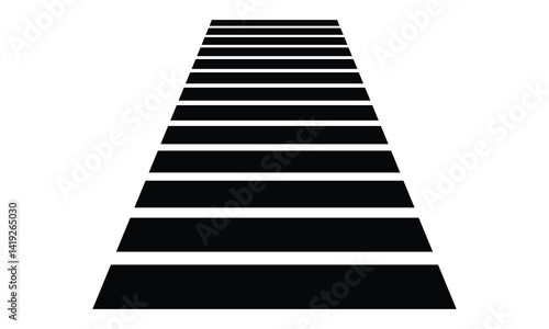 Crosswalk lines. pedestrian crossing icon. zebra crossing. vector illustration, crossover isolated on white background. Vector Illustration . EPS 10 .