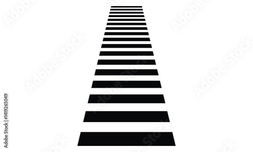 Crosswalk lines. pedestrian crossing icon. zebra crossing. vector illustration, crossover isolated on white background. Vector Illustration . EPS 10 .