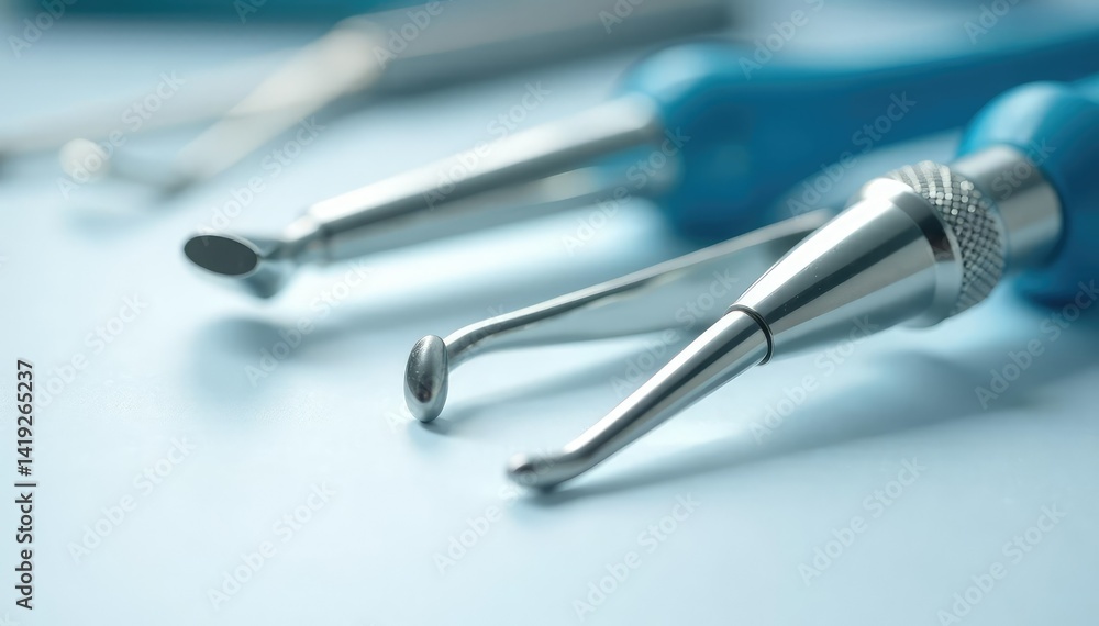 Close-up of veterinary instruments on a white surface, isolated, vet tech, clinic Close-up of veterinary instruments on a white surface, isolated, vet tech, clinic