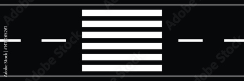 Crosswalk lines. pedestrian crossing icon. zebra crossing. vector illustration, crossover isolated on white background. Vector Illustration . EPS 10 .