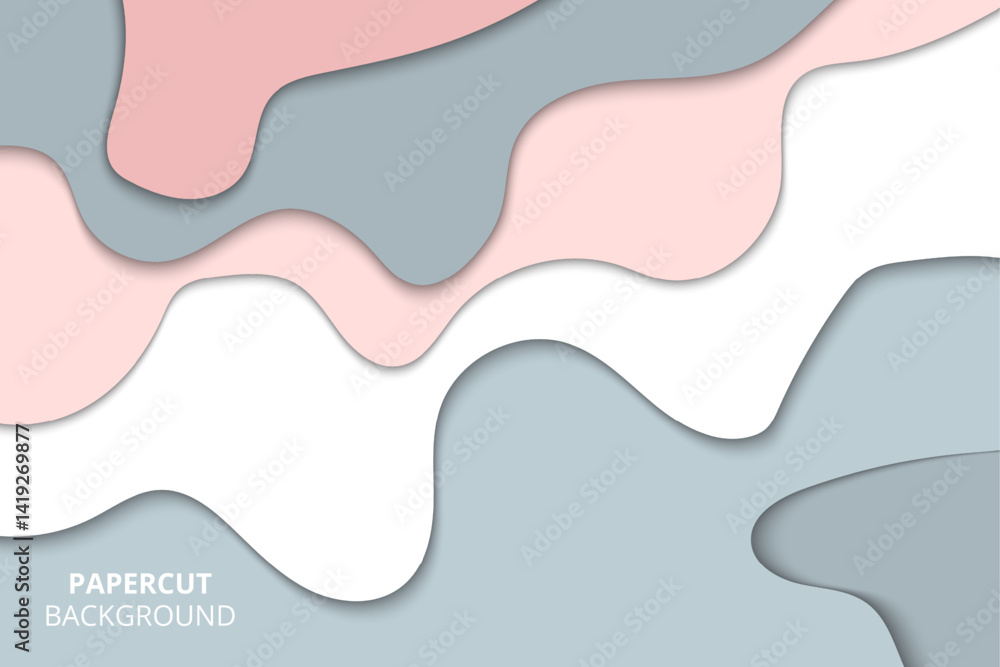 Minimal abstract papercut vector background with smooth layers Minimal abstract papercut vector background with smooth layers