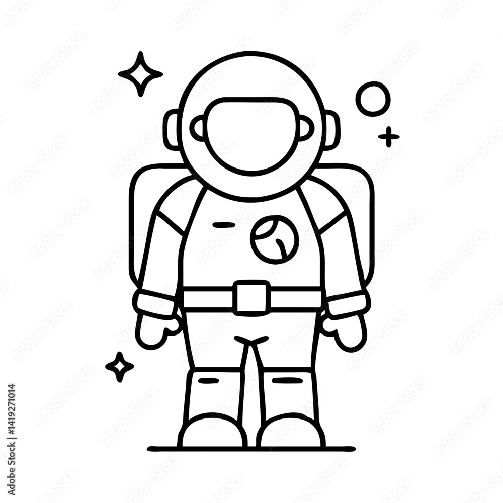 spacesuit icon, spacesuit line art - simple line art of spacesuit, perfect for spacesuit logos and icons spacesuit icon, spacesuit line art - simple line art of spacesuit, perfect for spacesuit logos and icons