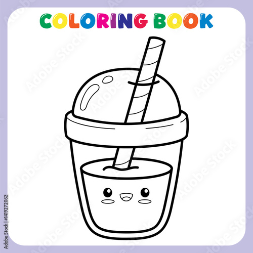 drink cup coloring book for kids