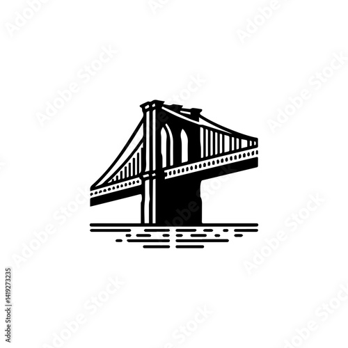 Brooklyn Bridge icon with transparent background