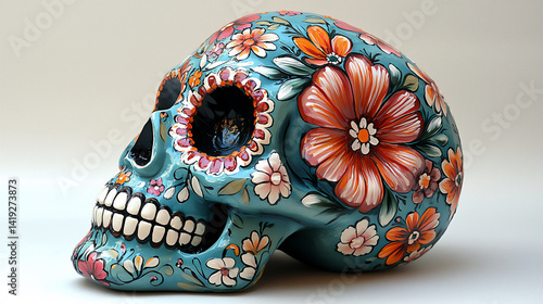 colorful sugar skull cinco de mayo