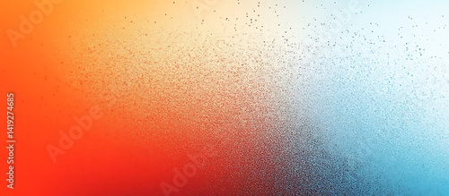 Abstract Gradient Spray Paint Texture Orange, Blue, and White Color Transition Art