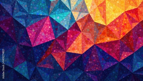 Geometric mosaic, abstract shapes tessellate perfectly , white, geometric