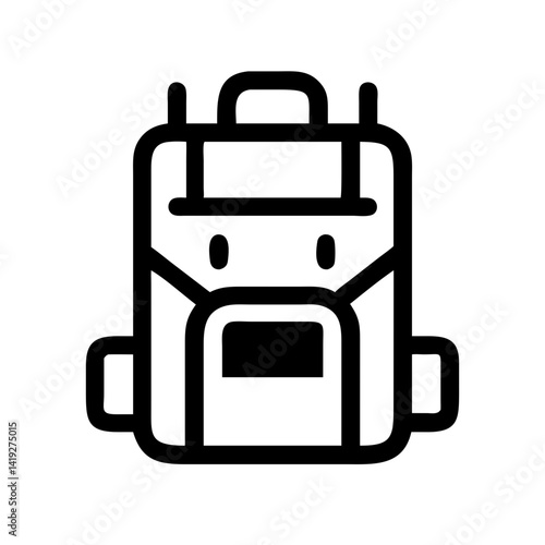 Backpack with Tactical Gear Icon Design